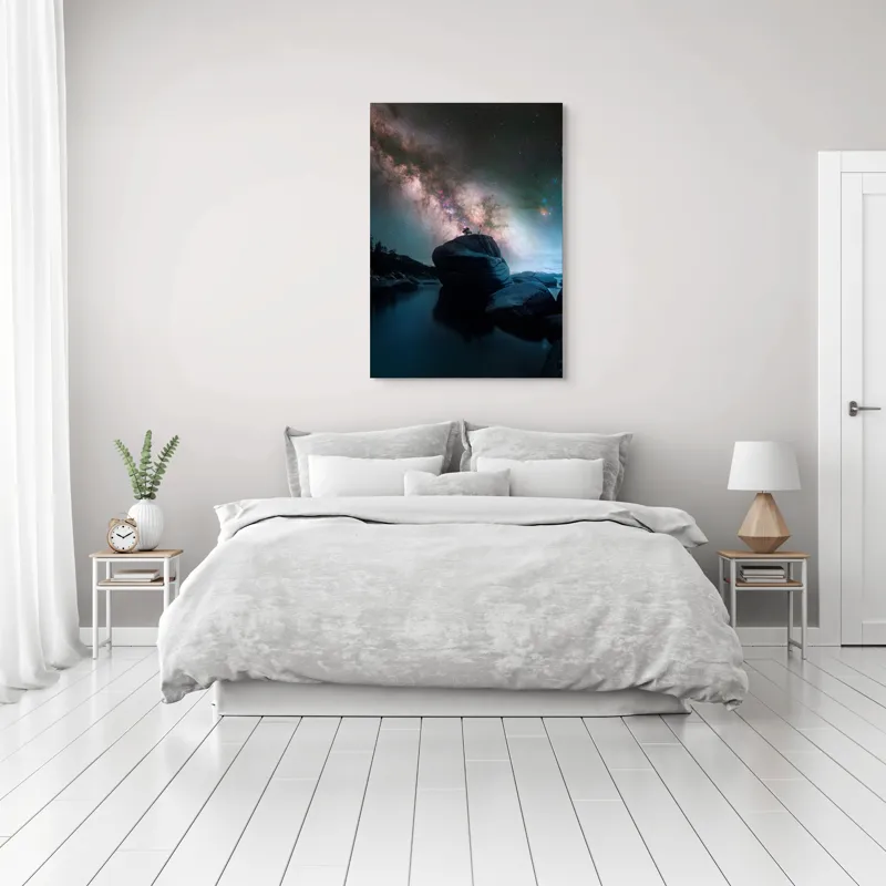 Tablou Canvas Dansul Cosmic al Cerului Înstelat Multicolor, 70 x 100 cm – poza 3