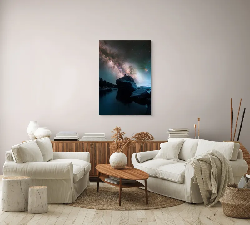 Tablou Canvas Dansul Cosmic al Cerului Înstelat Multicolor, 70 x 100 cm – poza 4