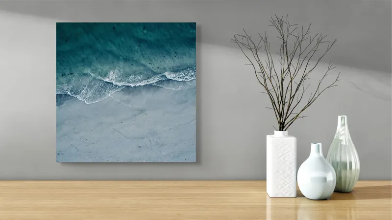 Tablou Canvas: Adierea mării pe țărmul mut – Decor perete, 50 x 50 cm – poza 3