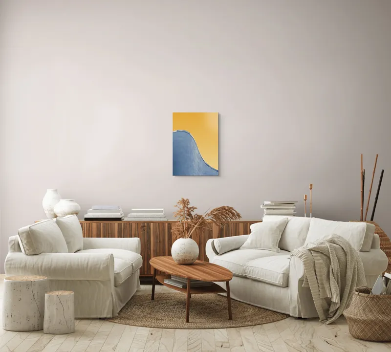 Tablou Canvas Artă Abstractă Urbană Albastru Portocaliu, 39 x 54 cm – poza 5