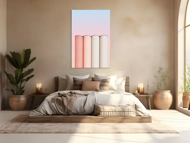Cer pastelat coloane abstracte moderne, 100 x 150 cm – poza 3