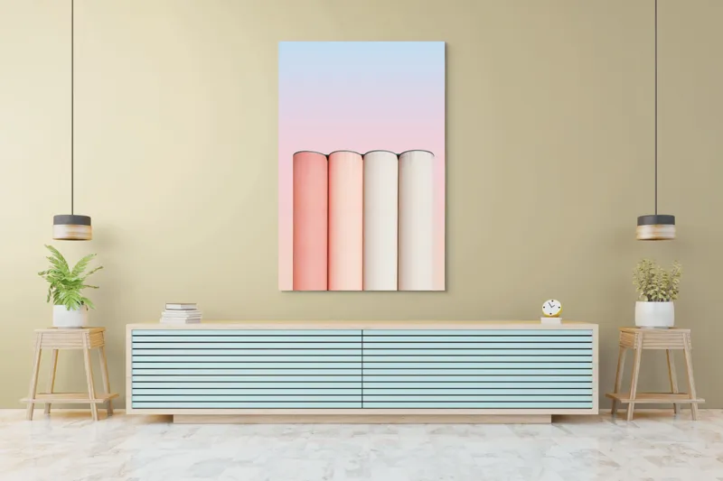 Cer pastelat coloane abstracte moderne, 100 x 150 cm – poza 4
