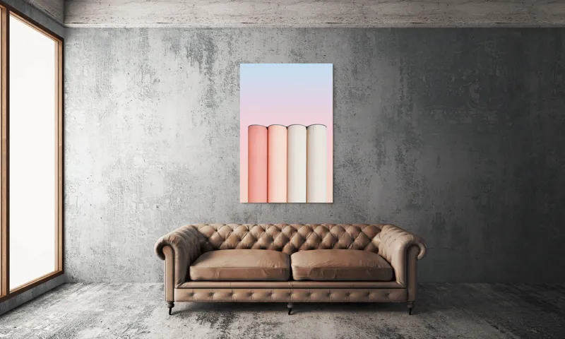 Cer pastelat coloane abstracte moderne, 100 x 150 cm – poza 6