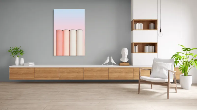 Cer pastelat coloane abstracte moderne, 100 x 150 cm – poza 8