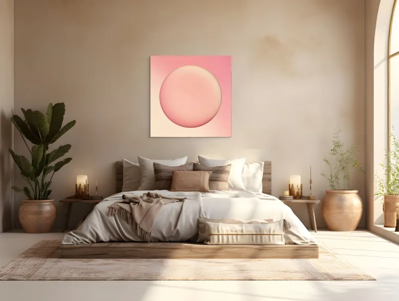 Tablou Canvas Sferă Pastelată în Zori de Zi, 100 x 100 cm – poza 4
