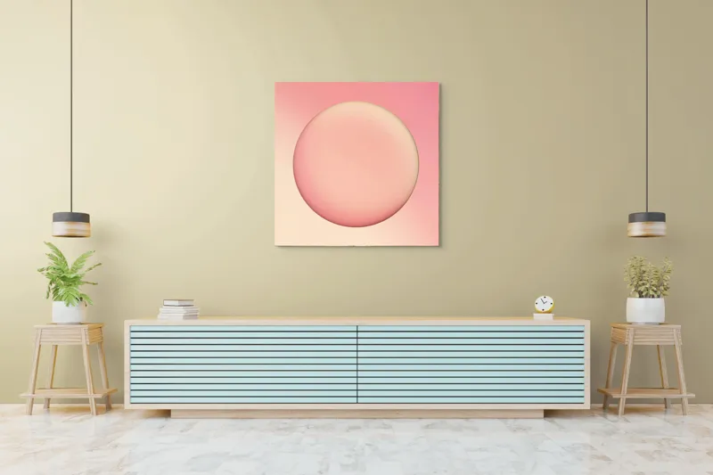 Tablou Canvas Sferă Pastelată în Zori de Zi, 100 x 100 cm – poza 5