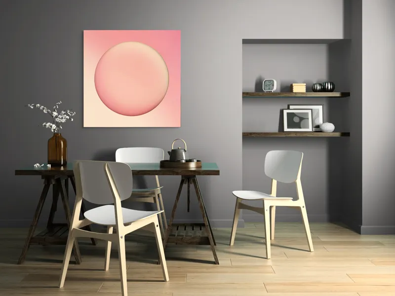 Tablou Canvas Sferă Pastelată în Zori de Zi, 100 x 100 cm – poza 6