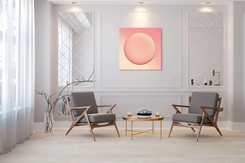 Tablou Canvas Sferă Pastelată în Zori de Zi, 100 x 100 cm – poza 7