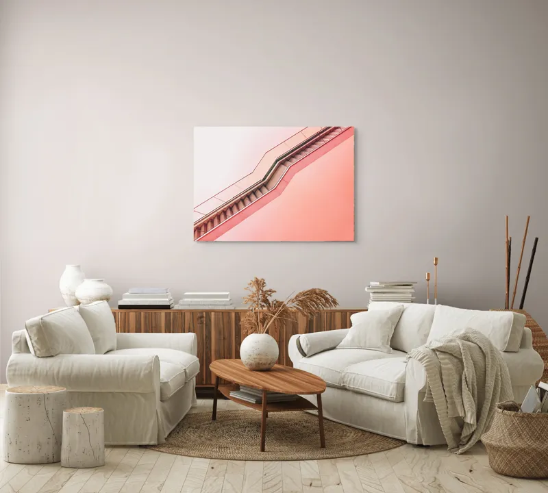 Tablou Canvas Abstract Roz cu simbolistica infinitului, 100 x 70 cm