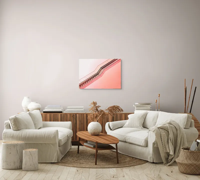 Tablou Canvas Abstract Roz cu simbolistica infinitului, 70 x 50 cm – poza 6