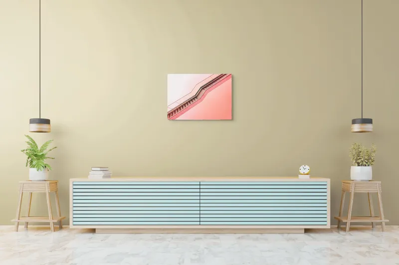 Tablou Canvas Abstract Roz cu simbolistica infinitului, 70 x 50 cm – poza 7