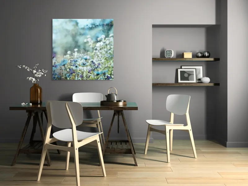 Tablou Canvas cu Print Floral Multicolor pentru Decorarea Locuinței, 100 x 100 cm – poza 6