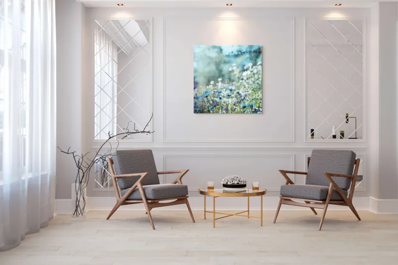 Tablou Canvas cu Print Floral Multicolor pentru Decorarea Locuinței, 100 x 100 cm – poza 7