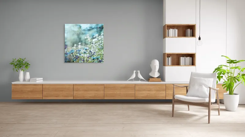 Tablou Canvas cu Print Floral Multicolor pentru Decorarea Locuinței, 100 x 100 cm – poza 8