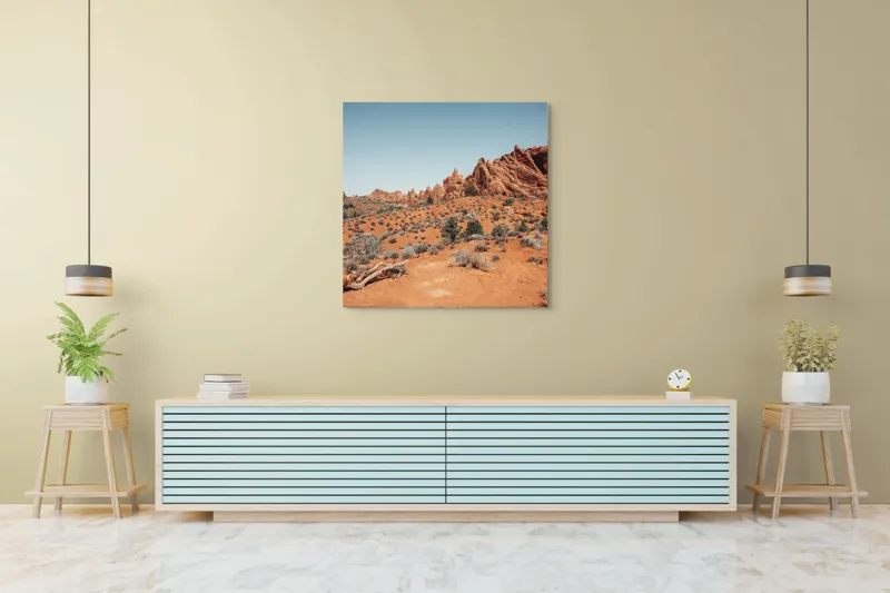 Peisaj desert roșu cer senin, 100 x 100 cm – poza 5