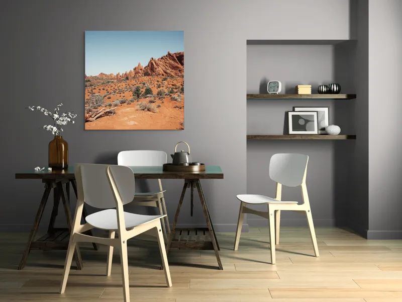 Peisaj desert roșu cer senin, 100 x 100 cm – poza 6