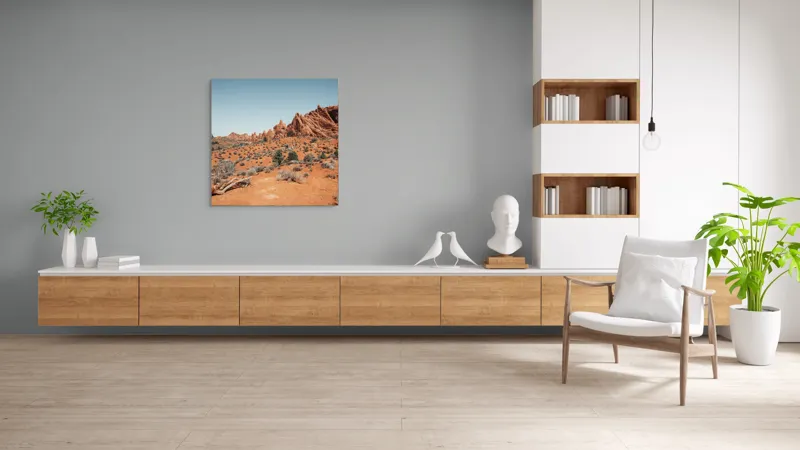 Peisaj desert roșu cer senin, 100 x 100 cm – poza 8