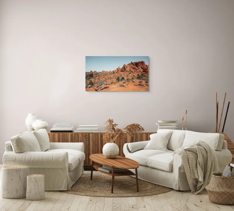 Peisaj desert roșu cer senin, 90 x 50 cm – poza 4