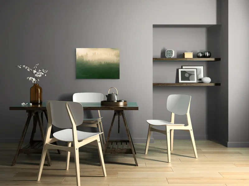 Tablou Canvas Pădure Încețoșată Verde și Galben, 70 x 50 cm – poza 5