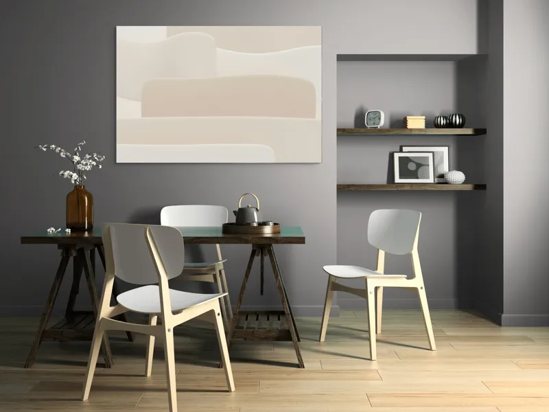 Tablou Canvas Valuri de Lumină și Umbre Design Abstract Modern, 150 x 100 cm – poza 5