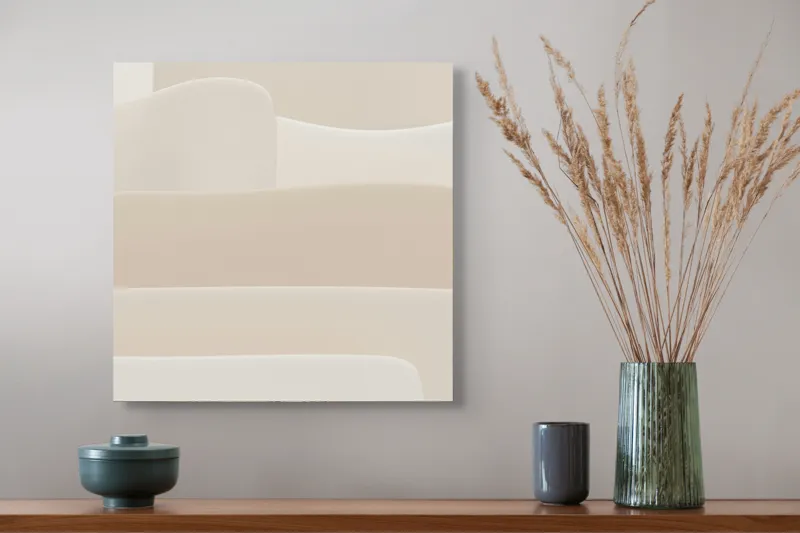 Tablou Canvas Valuri de Lumină și Umbre Design Abstract Modern, 50 x 50 cm – poza 4