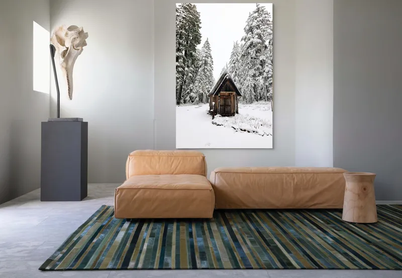 Tablou Canvas Pădure Albă și Coliba Liniștirii, 100 x 150 cm – poza 7