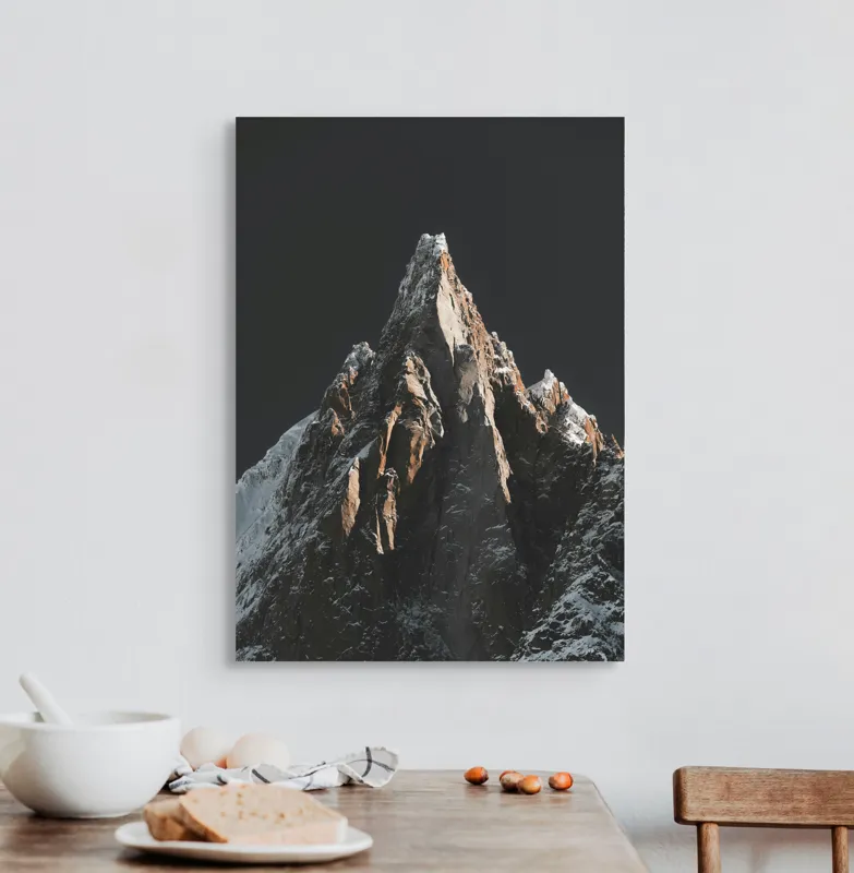Tablou Canvas Pe Peisaj Montan Multicolor, 50 x 70 cm – poza 3