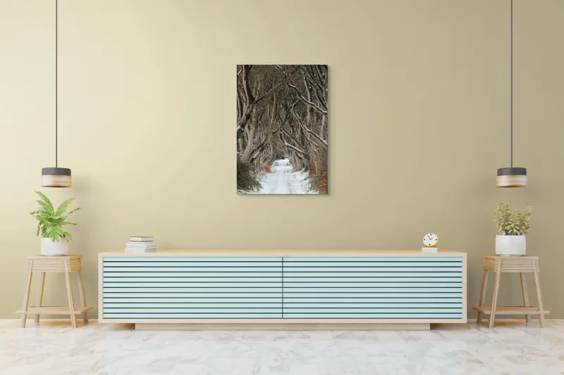 Tablou Canvas, "Aleea fermecată a iernii tainice", 70 x 100 cm – poza 5