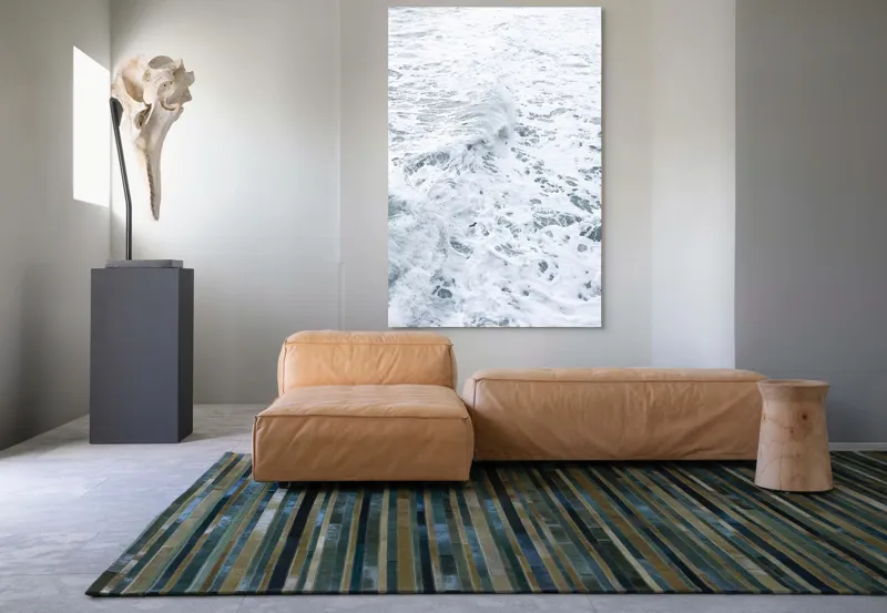 Tablou Canvas pe tema valurilor albastre, art decorativ marin, 100 x 150 cm – poza 7
