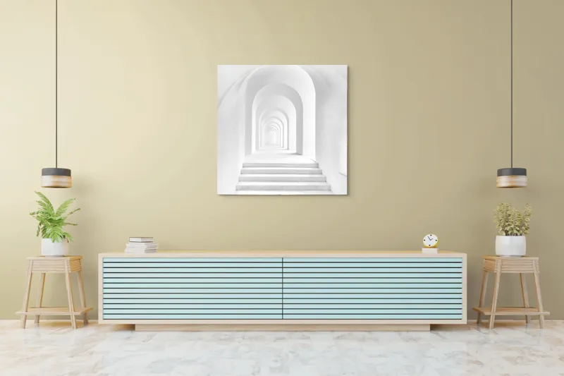 Tablou Canvas, "Dansul umbrelor arcuite spre infinit", 100 x 100 cm – poza 5