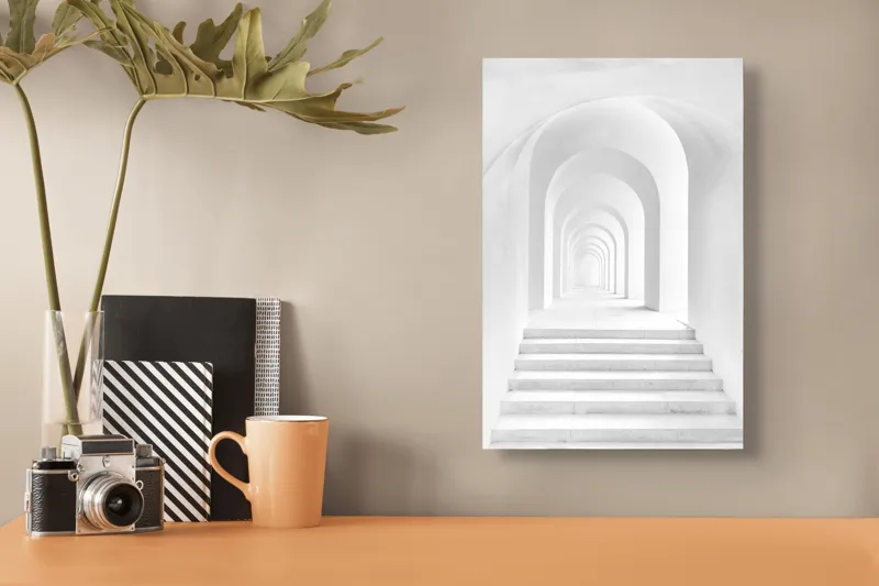 Tablou Canvas, "Dansul umbrelor arcuite spre infinit", 26 x 39 cm – poza 3