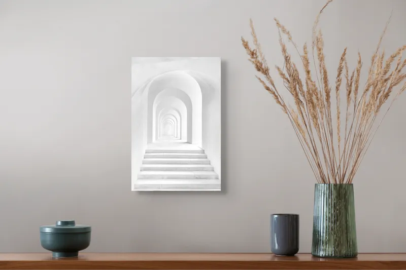 Tablou Canvas, "Dansul umbrelor arcuite spre infinit", 26 x 39 cm – poza 5