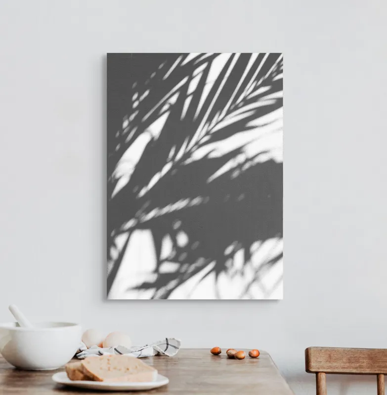 Tablou Canvas, "Umbre dansând pe perete alb", 50 x 70 cm – poza 3