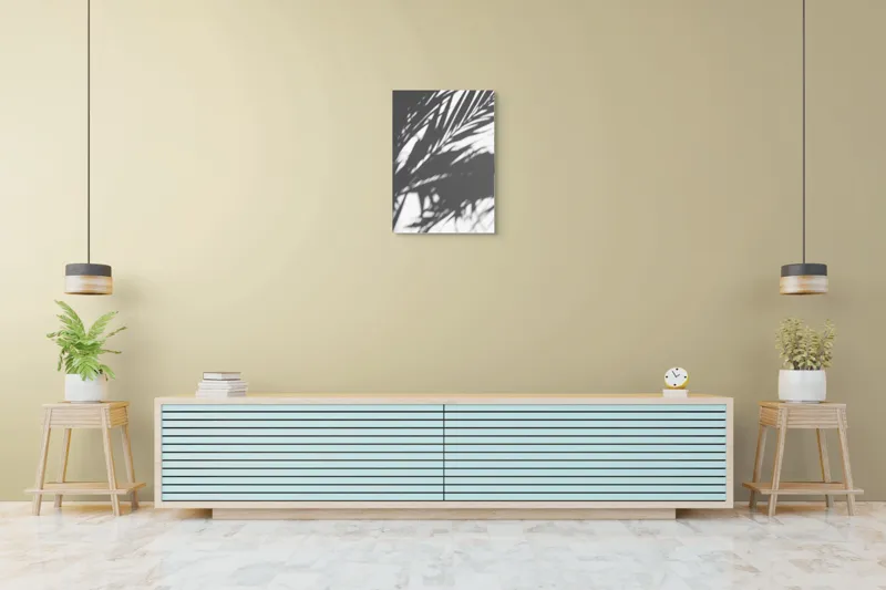 Tablou Canvas, "Umbre dansând pe perete alb", 50 x 70 cm – poza 6