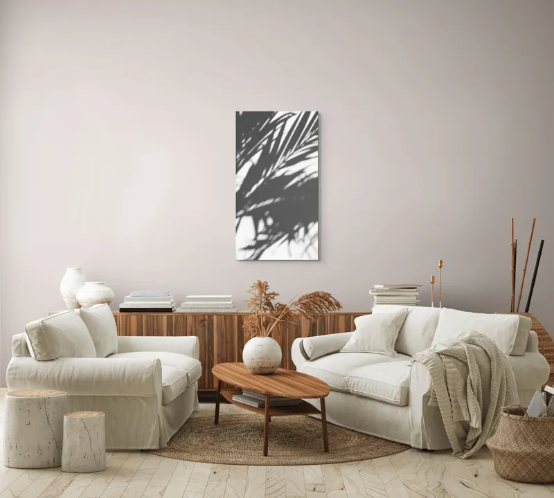 Tablou Canvas, "Umbre dansând pe perete alb", 50 x 90 cm – poza 7