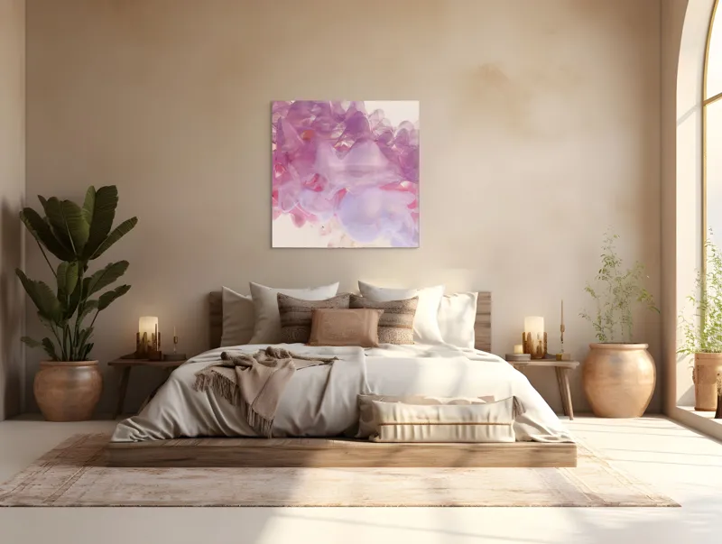 Tablou Canvas, "Vis efemer în nuanțe pastelate", 100 x 100 cm – poza 4