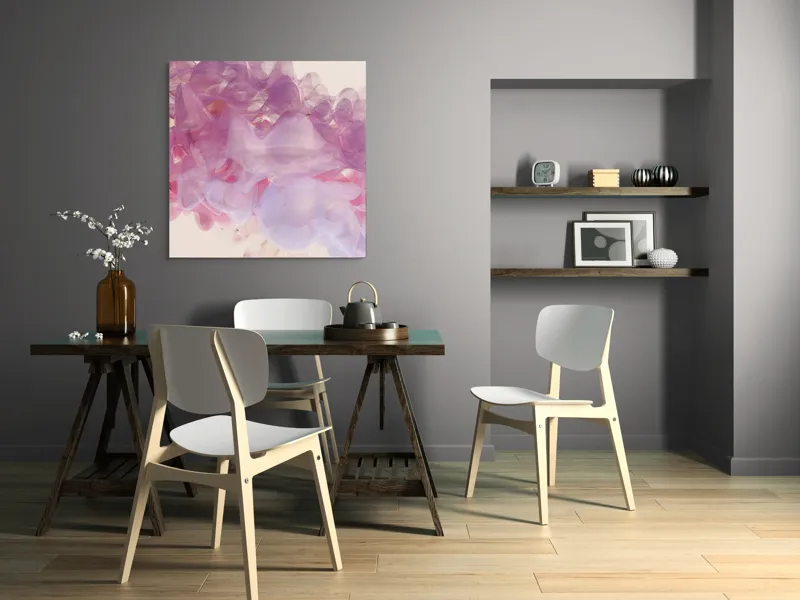 Tablou Canvas, "Vis efemer în nuanțe pastelate", 100 x 100 cm – poza 6