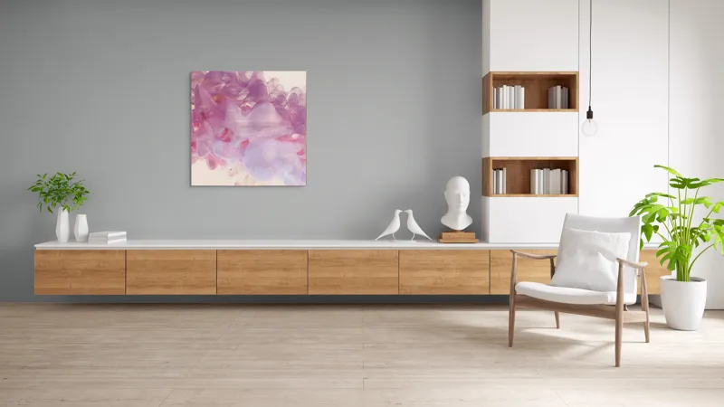 Tablou Canvas, "Vis efemer în nuanțe pastelate", 100 x 100 cm – poza 8
