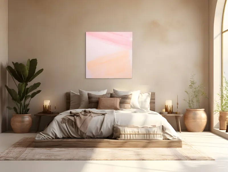 Tablou Canvas, "Vise Împletite în Aquarelă Pastelată", 100 x 100 cm – poza 4