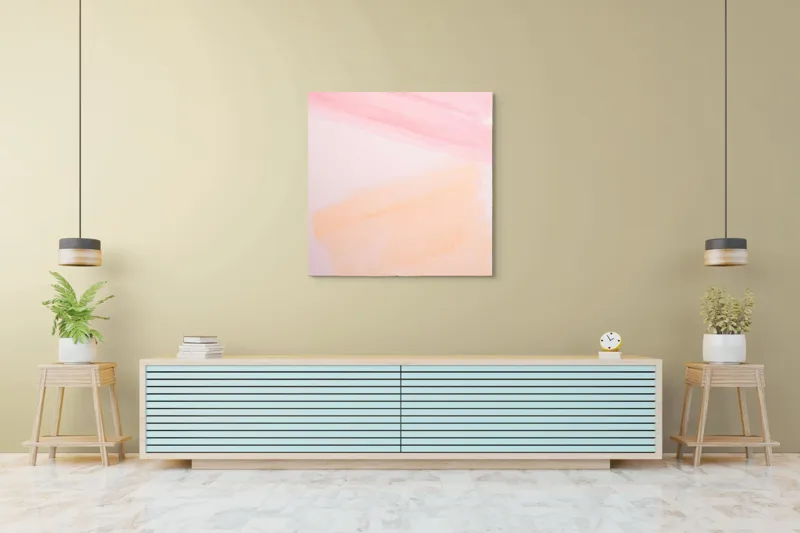 Tablou Canvas, "Vise Împletite în Aquarelă Pastelată", 100 x 100 cm – poza 5