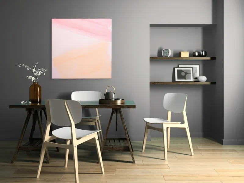Tablou Canvas, "Vise Împletite în Aquarelă Pastelată", 100 x 100 cm – poza 6