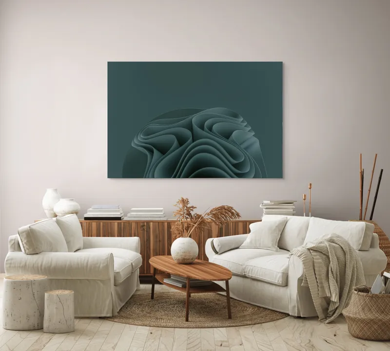 Tablou Canvas Abstract Teal – Design Eteric pentru Interioare, 150 x 100 cm – poza 3