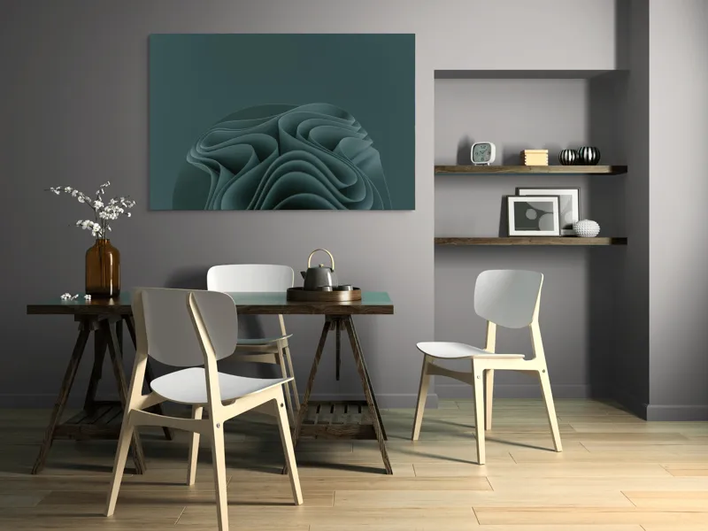 Tablou Canvas Abstract Teal – Design Eteric pentru Interioare, 150 x 100 cm – poza 5