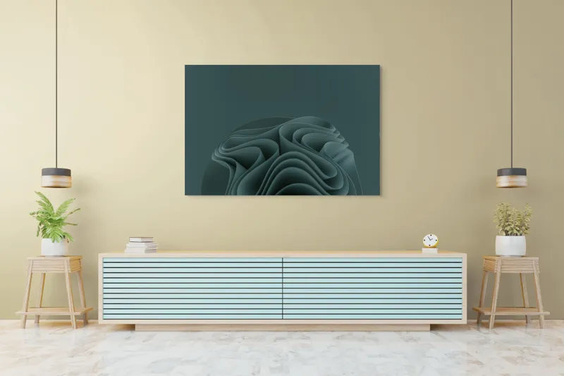 Tablou Canvas Abstract Teal – Design Eteric pentru Interioare, 150 x 100 cm – poza 6