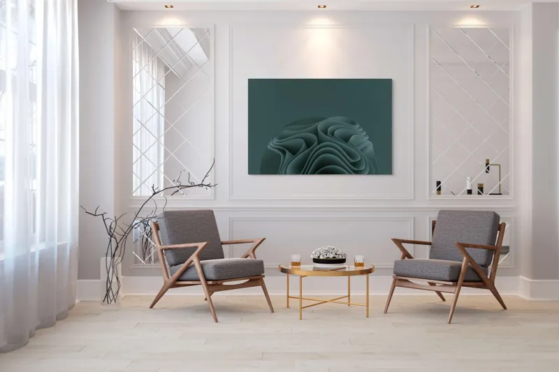 Tablou Canvas Abstract Teal – Design Eteric pentru Interioare, 150 x 100 cm – poza 7