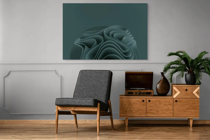Tablou Canvas Abstract Teal – Design Eteric pentru Interioare, 150 x 100 cm – poza 8