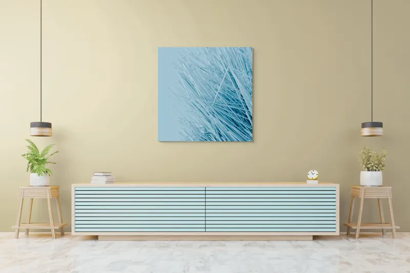 Tablou Canvas Dansul vântului printre paie albastre, 100 x 100 cm – poza 5