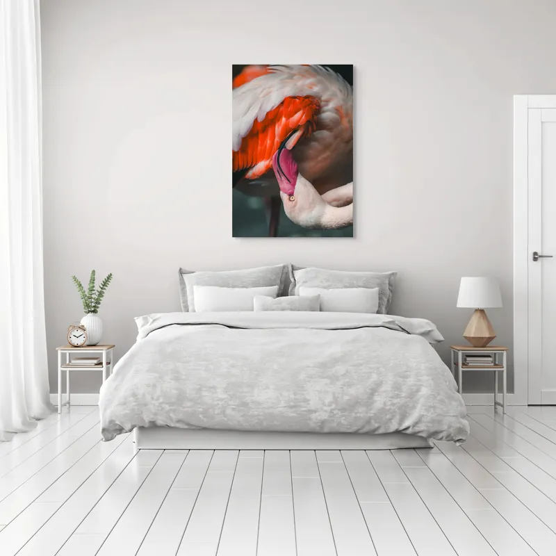 Tablou Canvas cu Flamingo, , Roz, 70 x 100 cm