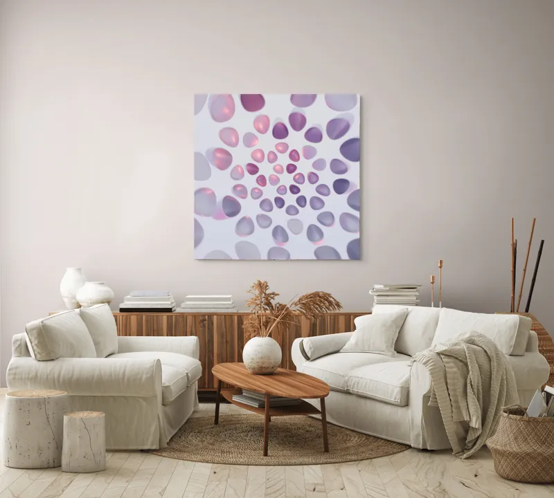 Tablou Canvas Dansul alchimic al luminilor pastelate, 100 x 100 cm – poza 3