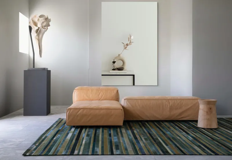 Tablou Canvas Melancolia timpului într-un vas modern în nuanțe de bej, 100 x 150 cm – poza 7